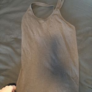 EUC size 8 dark grey tank built in bra